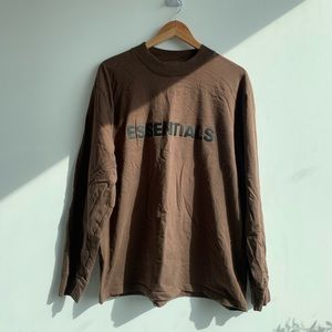 Essentials Brown Long Sleeve Logo
